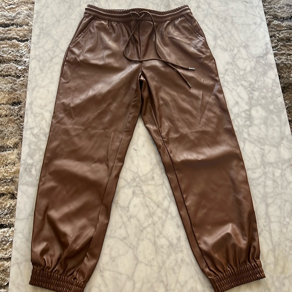 Target faux leather jogger pants